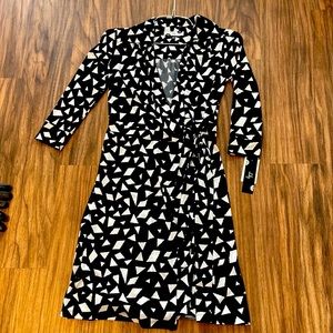 Black and White Wrap Dress